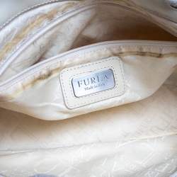 Pre Owned حقيبة يد فورلا بيتش جلد و قش بيج