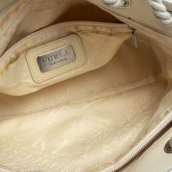 Pre Owned حقيبة يد فورلا بيتش جلد و قش بيج