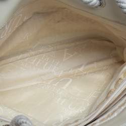 Pre Owned حقيبة يد فورلا بيتش جلد و قش بيج