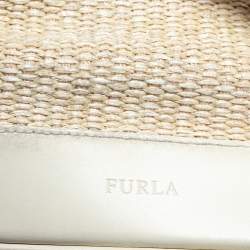 Pre Owned حقيبة يد فورلا بيتش جلد و قش بيج