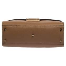 Pre Owned Furla Beige Leather Large Julia Top Handle Bag