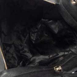 Pre Owned حقيبة فندي بايبر جلد أسود مثقب بيد علوية