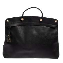 Pre Owned حقيبة فندي بايبر جلد أسود مثقب بيد علوية