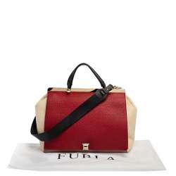 Pre Owned حقيبة فورلا كورتينا جلد ثلاثي اللون بيد علوية