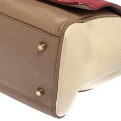 Pre Owned حقيبة فورلا كورتينا جلد ثلاثي اللون بيد علوية