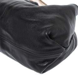 Pre Owned Furla Black Leather Luna Hobo