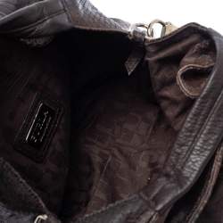 Furla Dark Brown Python Embossed Leather Elisabeth Hobo