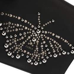 Pre Owned Furla Black Leather Deliziosa Flap Shoulder Bag