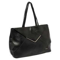 Pre Owned Furla Black Leather Kelis Tote
