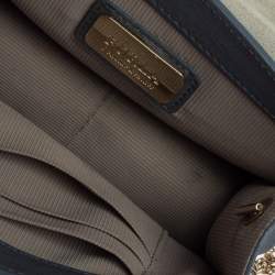 Pre Owned Furla Blue Studded Leather Julia Crossbody Bag