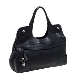 Furla Black Textured Leather Hobo