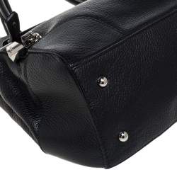 Furla Black Textured Leather Hobo