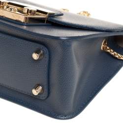 Pre Owned حقيبة كروس فورلا متروبوليس صغيرة سلسلة جلد أزرق