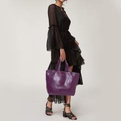 Pre Owned حقيبة يد فورلا موسا متوسطة جلد بنفسجي 