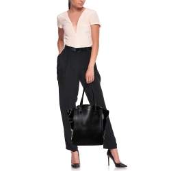 مملوكة مسبقًا حقيبة يد فورلا جلد لامع و جلد أسود 