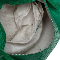 مملوكة مسبقًا حقيبة ساتشل فورلا قبة بيبر جلد نقش تمساح أخضر