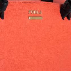 Pre Owned حقيبة ساتشل فورلا جلد أسود/أحمر مرجاني كونفيرتبيل