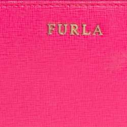 Furla Pink Leather Zip Around Wallet