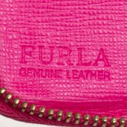Furla Pink Leather Zip Around Wallet