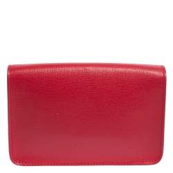مملوكة مسبقًا Furla Red Leather Mini Metropolis Crossbody Bag