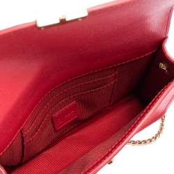 مملوكة مسبقًا Furla Red Leather Mini Metropolis Crossbody Bag