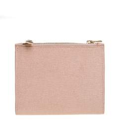 Pre Owned Furla Pink Leather Compact Wallet