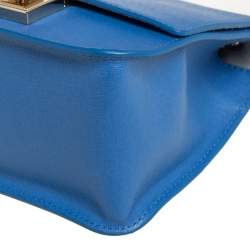 Pre Owned Furla Blue Leather Metropolis Crossbody Bag