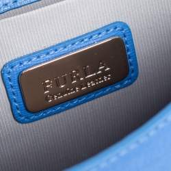 Pre Owned Furla Blue Leather Metropolis Crossbody Bag