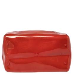 Pre Owned Furla Maroon Rubber Medium Candy Satchel