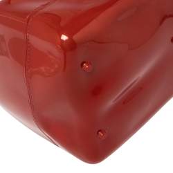 Pre Owned Furla Maroon Rubber Medium Candy Satchel