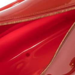 Pre Owned Furla Maroon Rubber Medium Candy Satchel