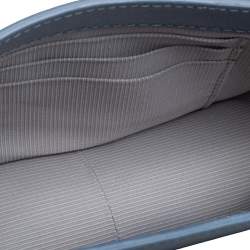 Pre Owned Furla Blue Leather Mini Studded Metropolis Chain Crossbody Bag