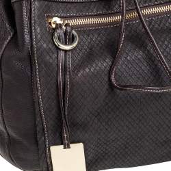 Furla Dark Brown Leather Drawstring Hobo