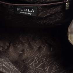 Pre Owned Furla Tri Color Leather Tote