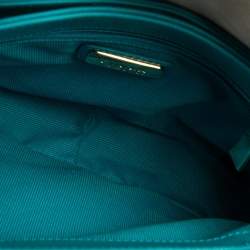 Pre Owned Furla Blue Leather Metropolis Top Handle Bag