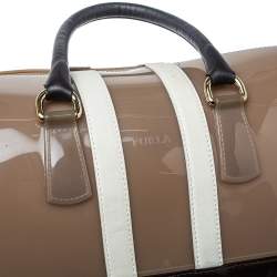 Pre Owned Furla Tri Color Rubber and Leather Medium Candy Satchel