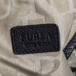Pre Owned Furla Black Soft Leather Tote