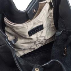 Pre Owned Furla Black Soft Leather Tote