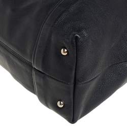 Pre Owned Furla Black Soft Leather Tote