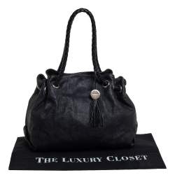 مملوكة مسبقًا حقيبة يد فورلا مضفر جلد أسود