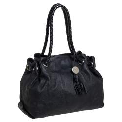 مملوكة مسبقًا حقيبة يد فورلا مضفر جلد أسود