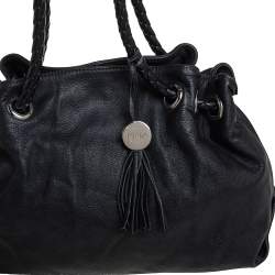 مملوكة مسبقًا حقيبة يد فورلا مضفر جلد أسود