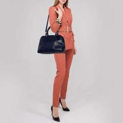 Pre Owned حقيبة فورلا تيسا جلد أزرق كحلي