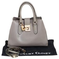 Pre Owned Furla Grey Leather Mira Shoulder Bag