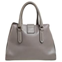 Pre Owned Furla Grey Leather Mira Shoulder Bag
