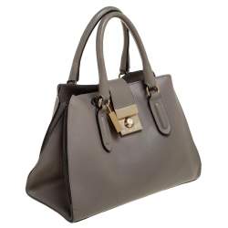 Pre Owned Furla Grey Leather Mira Shoulder Bag