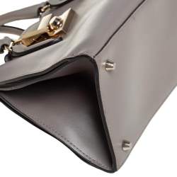 Pre Owned Furla Grey Leather Mira Shoulder Bag