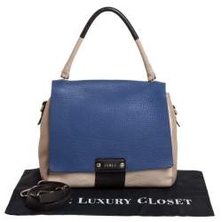 Furla Multicolor Leather Flap Top Handle Bag