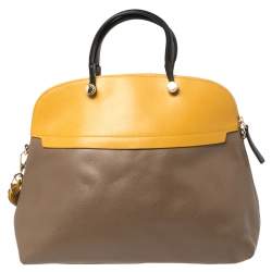 Pre Owned Furla Multicolor Leather Piper Dome Satchel