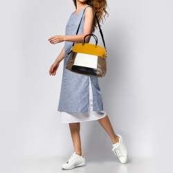 Pre Owned Furla Multicolor Leather Piper Dome Satchel